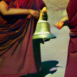 generated: Tibetan priests ringing a bell #6